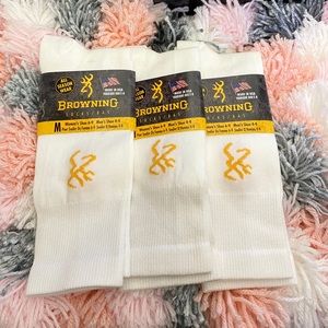 3 Pairs of Knee High White Socks